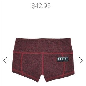 Fleo low rise contour heather red shorts